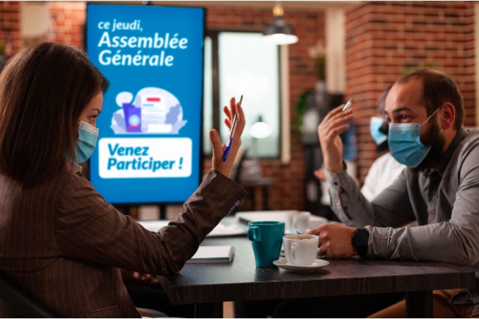 L'affichage dynamique pour la communication interne